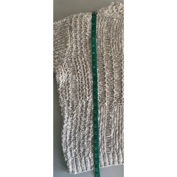 Orvis Women’s Oatmeal Chunky Knit Short Sleeve Sweater Cozy Casual Classic Med - Picture 8 of 8